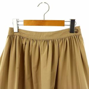 BURBERRY BLUE LABEL ギャザースカート フレア ミニ 38 ベージュ