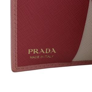 PRADA ZLP BTZ サフィアーノ 財布 二つ折り レザー ピンク 1MV204
