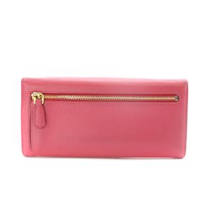 PRADA 長財布 二つ折り 小銭入れ レザー サイファーノ 型押し ピンク 1M1132 /AS OS OH