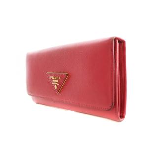 PRADA 長財布 二つ折り 小銭入れ レザー サイファーノ 型押し ピンク 1M1132 /AS OS OH