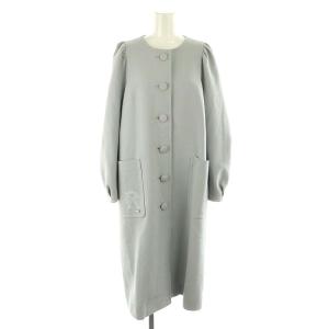 45th anniversary 22SS ボリュームスリーブスプリングコート ノーカラー ロング 38
