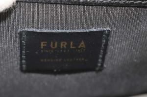 FURLA クロスボディ ショルダーバッグ ターンロック チェーン レザー ブラック /YO22