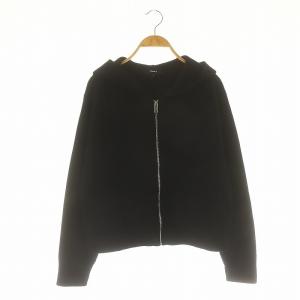 23AW LANA CASH VARSITY HOODIE ニットパーカー ジップアップ カシミヤ混 S