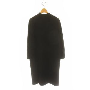 Theory 23AW DOUBLE KNIT LT N EASY TNK DR ワンピース 膝丈 長袖 S 黒 ブラック