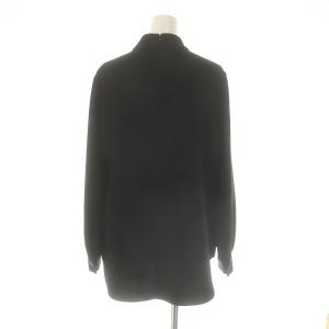 Theory 23SS Classic Crepe Stand Collar Vol TP ブラウス 長袖 プルオーバー S 黒 ブラック