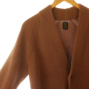 BATONER ウール Vネックカーディガン ニット 長袖 1 ライトブラウン /HK OS