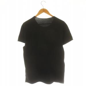 lucien pellat finet トランプ柄プリントTシャツ カットソー 半袖 XL 黒 銀色 ブラック シルバー色