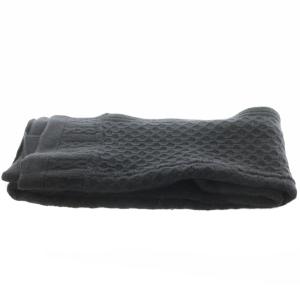 YVES SAINT LAURENT rive gauche ストール マフラー ケーブル編み ウール 黒 ブラック OS