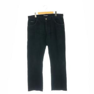 コーデュロイパンツ ボトムス ジップフライ コットン 50 L 黒 ブラック /YQ OS