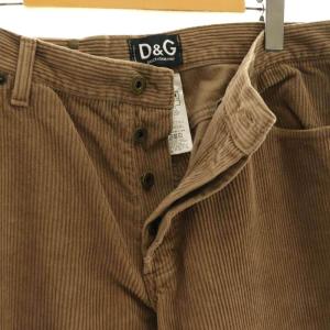 DOLCE&GABBANA コーデュロイパンツ ボトムス ボタンフライ コットン 52 XL 茶 ブラウン /YQ OS