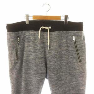 DIESEL スウェットパンツ ジョガーパンツ ドロスト 切替 XXL 杢グレー チャコール 黒