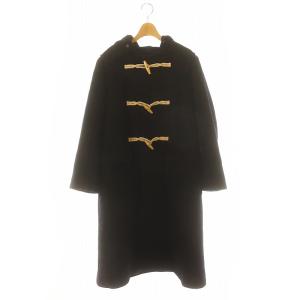 メルトン ロング ダッフルコート アウター トグルボタン ウール混 紺 ネイビー /KO OS SH