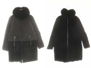 リバーシブルダウンコート フォックスファー ミドル 1 M 黒 ブラック /AQ OS SH