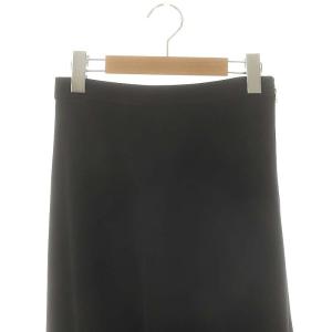 EPOCA シャイニーサテンスカート フレアスカート ロング 40 黒 ブラック /DF OS