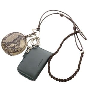 ヴィーガン レザー リングマルチケース 緑 グリーン 茶色 ブラウン /SR17