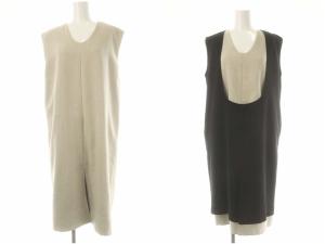 23SS MEDI REVERSIBLE LONG TOP トップス ロングベスト リバーシブル バックボタン