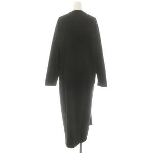 ATON SUUIN ROUND HEM ワンピース ロング 長袖 02 黒 ブラック