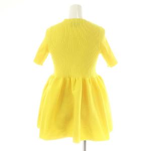 UNITED ARROWS ペプラム ショートスリーブニット セーター 半袖 黄 イエロー