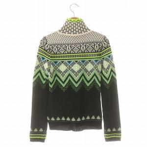 Mame Kurogouchi Fair Isle High Neck Knitted ニット セーター 総柄 ハイネック 長袖 1 黒