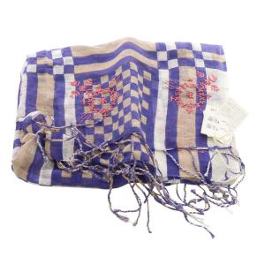 Vivienne Westwood ストール リネン混 ブルー ホワイト
