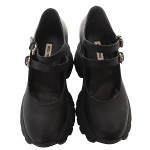 miumiu メリージェーン 厚底シューズ 38 ブラック