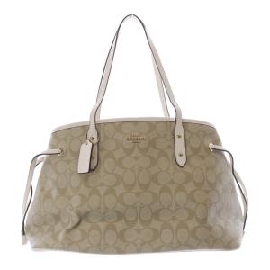 シグネチャー ハンドバッグ べージュ 白 ホワイト F57842 /SR26