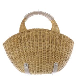 【ほぼ新品】銀座かねまつ　かごバッグ（2023年） 銀座かねまつ 茶×チェーンカゴバッグ | 【OtherBrands
