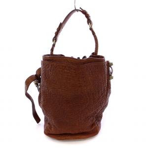alexanderwang ディエゴ ショルダーバッグ ハンドバッグ 2WAY スタッズ 巾着 レザー 鞄 茶 ブラウン /DK OF