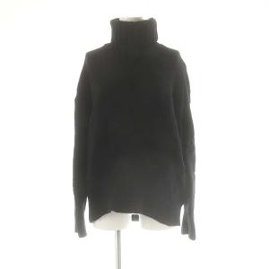 タートルネックニット セーター 長袖 S 黒 ブラック /HK OS