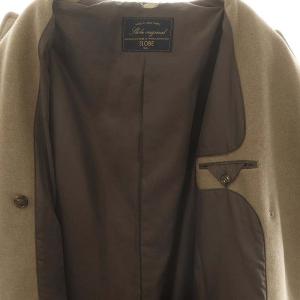 SLOBE IENA SUPER100メルトン ビックラペルコート アウター ロング ダブル 38 茶 ブラウン /MF OS