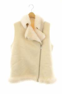 Grace Class 23AW ボアリバーシブルジレ ベスト ジップアップ 36 アイボリー