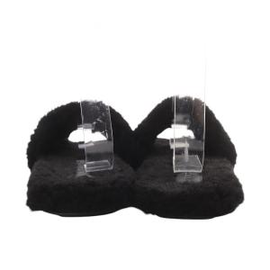 MARC JACOBS The Marc Teddy サンダル フラット スクエアトゥ エコファー 37 ブラック