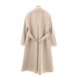 Apuweiser-riche パール釦バックフレアコート アウター ロング ダブル チェスター 総裏地 アンゴラ混 2 ピンクベージュ