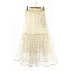 24SS バリエチュールスカート フレア ロング ドット 1 白 黒 ホワイト ブラック /DF OS