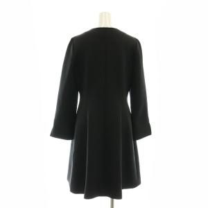 M'S GRACY カメリアジップ ダンボールニットコート ワンピース ボンディング素材 40 L 黒 ブラック TD-529501
