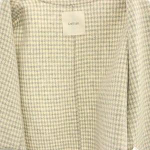 Leilian ウールノーカラーコート アウター フロントボタン 13 XL グレー