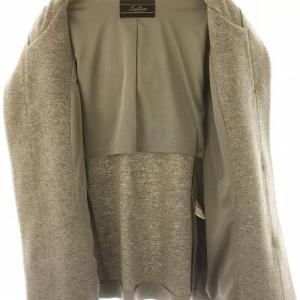 Leilian カシミヤコーディガン ニット ダッフル 13 グレー