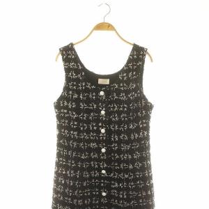 Grace Class 24AW TweedDress 36 ブラック ホワイト