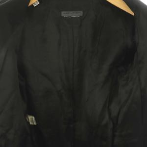 ALBERTA FERRETTI ロングコート ステンカラー アウター ウール シルク 黒 ブラック /MI OS SH