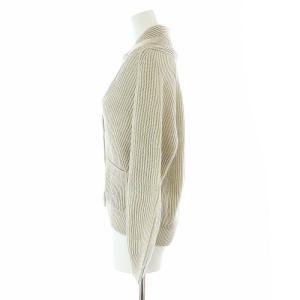 MARGARET HOWELL CHUNKY LINEN カーディガン サマーニット 長袖 Vネック 2 M ベージュ /AT OS SH
