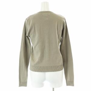 agnes b. CARDIGAN コットンニットカーディガンプレッション 長袖 クルーネック 2 M ベージュ