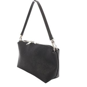 Hervé Chapelier 8784G リュクススクエアポーチ ハンドバッグ 1661L レザーストラップM ノワール×ノワール