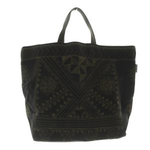 ISSEY MIYAKE Haat タマシャ Tamasha 刺繍 ハンドバッグ トートバッグ グレー カーキ /SR19 SH
