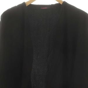 LIMI feu テンセル ショートスリーブガウン カーディガン 八分袖 S 黒 ブラック /MI OS SH