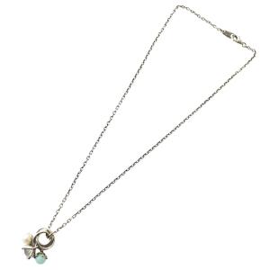 e.m. ベビーリング ネックレス ペンダント ストーン 925 SV シルバーカラー /AQ OS SH