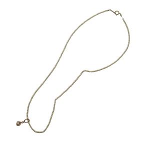 NOJESS パール ネックレス チェーン K10 YG 白 ホワイト ゴールドカラー /AQ OS SH