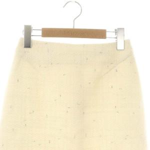 ANAYI 25SS ラメスラブツイードミニ スカート 34 オフホワイト