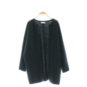 フラッフィーヤーン コクーンカーディガン ニット 長袖 S 黒 ブラック /DF OS
