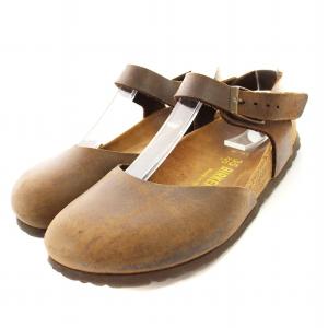 MESSINA メッシーナ サンダル レザー 22.5cm 茶 /MM OF