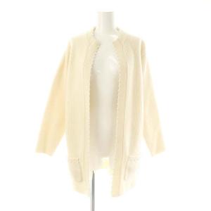 Judith パールデザイン ニットカーディガン ウール F アイボリー /MI OS